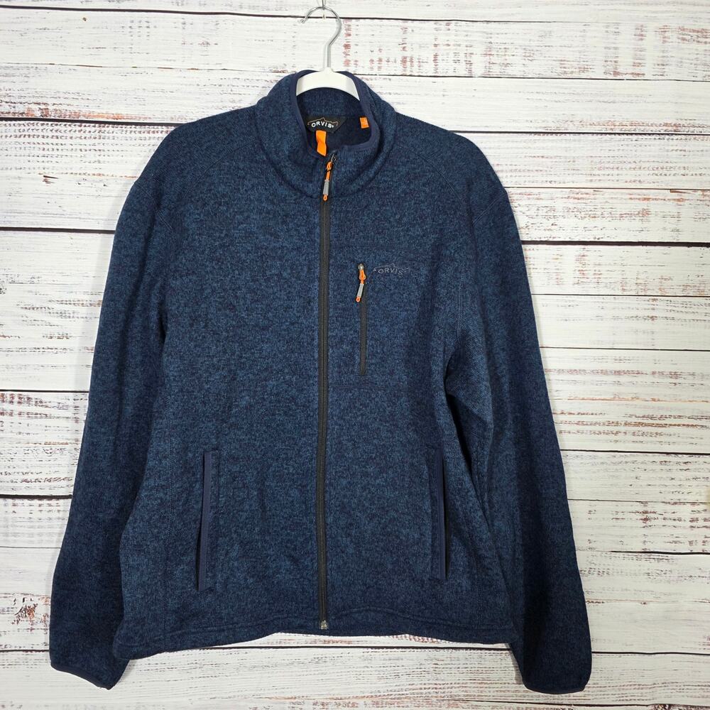 Orvis Men's Fleece Jacket Blue size Large